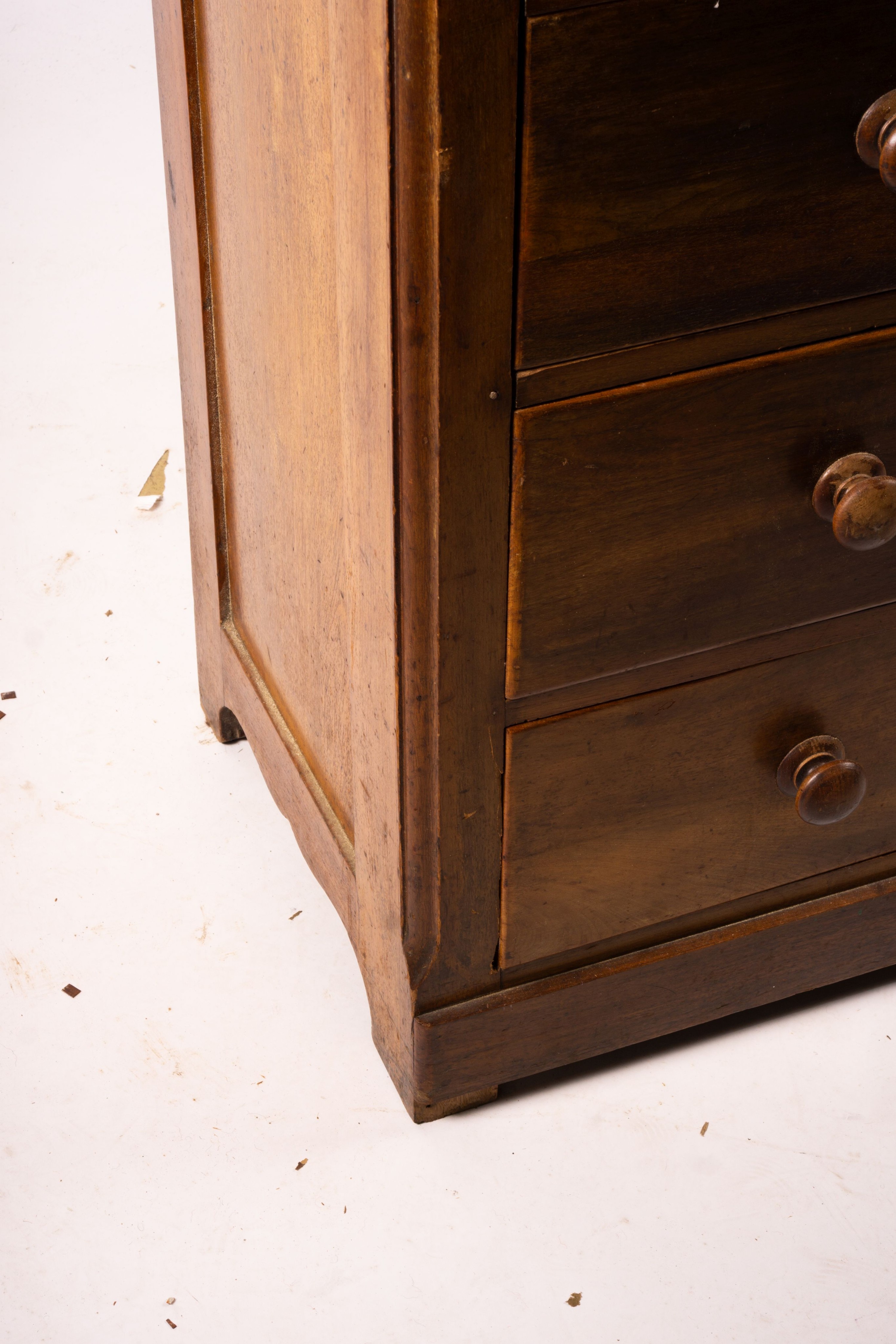 A pair of Victorian walnut chests, width 102cm, depth 49cm, height 99cm